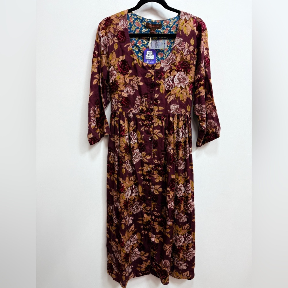April Cornell women's large long sleeve maxi, NWT
